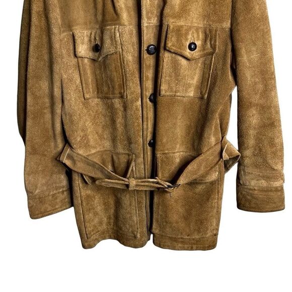 American Vintage 70’s Head Northwest Suede Leather Hippie Coat Large - Picture 4 of 7